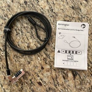 Kensington N17 Combination Lock for Wedge Slots for Laptop Computer